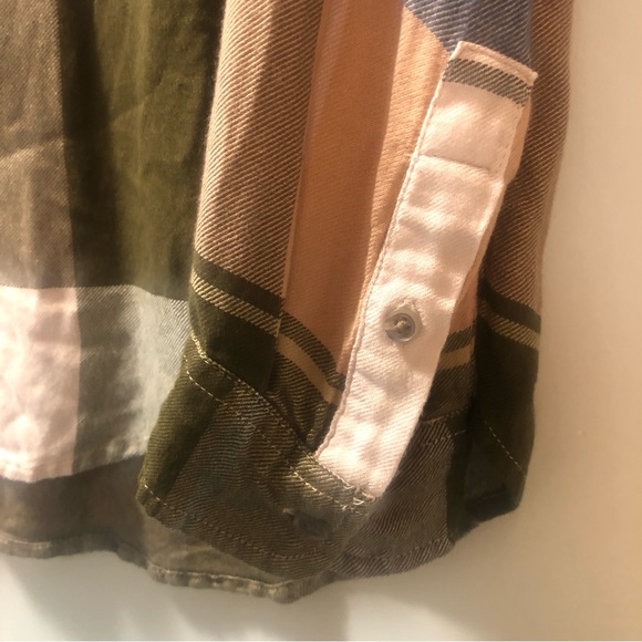 Lucky Brand Plaid Button Up Shirt Long Sleeves Size Small Viscose & Modal Airy - Picture 5 of 13